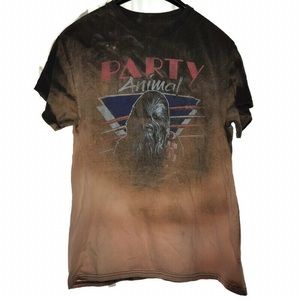 Distressed Grunge party animal star wars tee